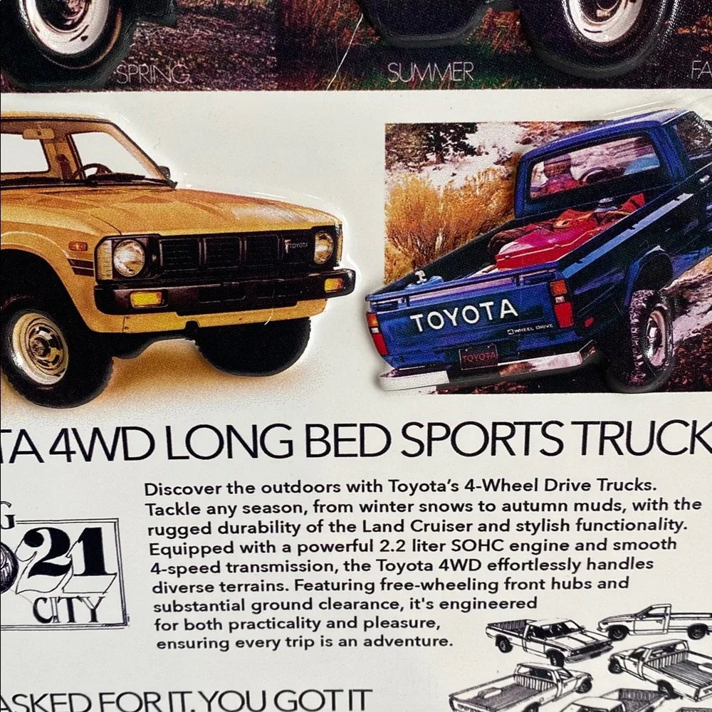 Toyota 1978 4 x 4 Vintage Truck Advertisement New Metal Garage Art Man Cave Sign